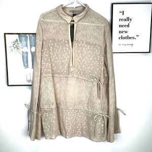ALL SAINTS ABELIE SHIRT IN VINTAGE PINK SZ L